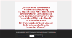 Desktop Screenshot of nebenhoehlenentzuendungen.com