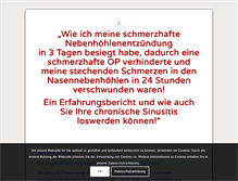 Tablet Screenshot of nebenhoehlenentzuendungen.com
